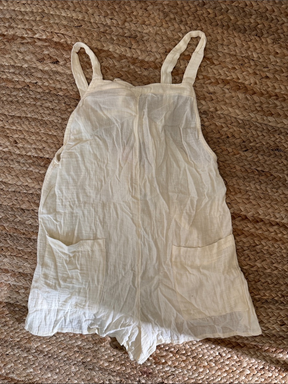 Philosophy Cream Cotton Romper with Pockets
